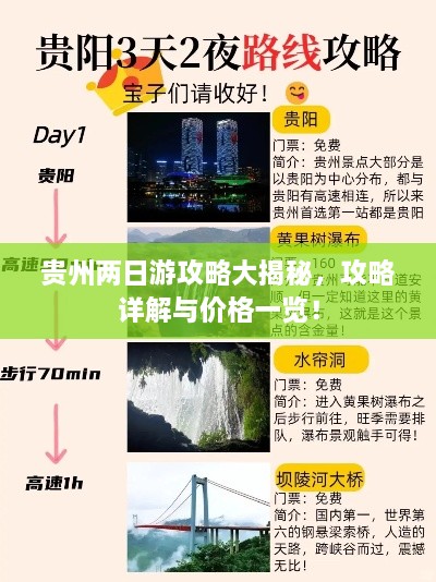 贵州两日游攻略大揭秘，攻略详解与价格一览！